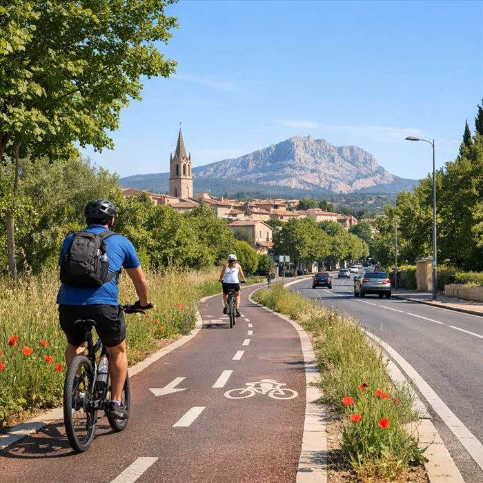 Pistes cyclables à Aix-en-Provence : meilleurs itinéraires à vélo