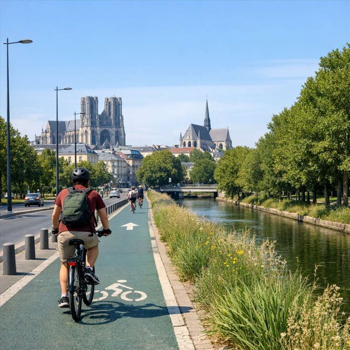 Pistes cyclables à Reims : 5 itinéraires vélo à découvrir
