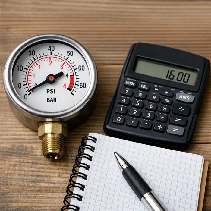 16 psi en bar : conversion simple, rapide et fiable